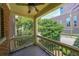 Relaxing porch with ceiling fan perfect for enjoying the outdoors at 2 Collier Nw Rd # 5, Atlanta, GA 30309