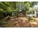 Lush backyard with mature trees and a charming garden area, ideal for relaxation and outdoor activities at 570 Park Se Ave, Atlanta, GA 30312