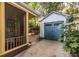 View of the backyard including a screened porch and garage at 570 Park Se Ave, Atlanta, GA 30312