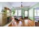 Living room showcasing a brick fireplace, hardwood floors, and traditional design elements at 570 Park Se Ave, Atlanta, GA 30312