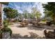 Enjoy the outdoors on this patio area, complete with tables, chairs, umbrellas and a grill area for entertaining at 285 Centennial Olympic Park Nw Dr # 1407, Atlanta, GA 30313