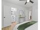 Bright bedroom with a view of the modern bathroom at 3008 Ridgeside Ct, Atlanta, GA 30341