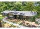Aerial view of home with landscaping and walkway to covered entry at 3008 Ridgeside Ct, Atlanta, GA 30341