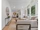 Bright living room with white walls, wood floors, modern furniture, and expansive windows offering natural light at 3008 Ridgeside Ct, Atlanta, GA 30341