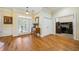 Inviting foyer with hardwood floors, double doors, and view of office at 84 Nw Gloster Nw Rd, Lawrenceville, GA 30044