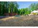 Backyard featuring a storage shed, gardening area, and playset, perfect for outdoor activities at 1382 Varner Rd, Marietta, GA 30062