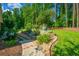 Professionally landscaped yard showcasing stone features, gravel pathways, and lush plantings at 1382 Varner Rd, Marietta, GA 30062