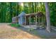Charming outdoor building with rustic details, a cozy porch and surrounding nature at 1382 Varner Rd, Marietta, GA 30062