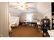 Bright bonus room with neutral walls, functional layout, and ceiling fan at 184 Wildflower Dr, Social Circle, GA 30025