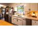 Bright kitchen featuring stainless steel appliances, and a window with plants at 184 Wildflower Dr, Social Circle, GA 30025