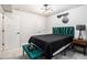 Well-lit bedroom featuring neutral walls, plush carpet, modern lighting and contemporary decor at 76 Mayson Avenue Northeast Ne, Atlanta, GA 30307