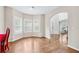 Bright office space featuring hardwood floors and windows with plantation shutters at 3065 Moser Way, Marietta, GA 30060
