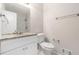 This bathroom features tile floors, a granite vanity, and updated shower at 3787 Stephanie Sw Dr, Atlanta, GA 30331