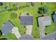 Aerial view showcases the property's prime location within a well-maintained neighborhood and proximity to local amenities at 8 Southview Dr, Cartersville, GA 30121