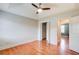 Bedroom featuring a closet and wood floors with access to the other room at 8 Southview Dr, Cartersville, GA 30121