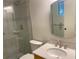 Nicely updated bathroom featuring tile shower and granite countertops at 1150 Terramont Dr, Roswell, GA 30076