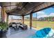 Cozy covered patio area, perfect for outdoor relaxation and entertaining, with comfortable seating and stylish decor at 36 Ivy Chase Loop, Dallas, GA 30157