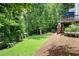 Lush backyard featuring a spacious deck with outdoor seating and a vibrant green lawn at 4522 Reva Ne Ct, Marietta, GA 30066