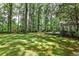 Lush backyard with mature trees, playground, outbuilding, and plenty of room to roam at 270 Hollyridge Way, Roswell, GA 30076