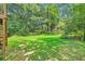 Spacious backyard featuring lush green grass and mature trees, ideal for outdoor activities at 1134 Jefferson Ave, East Point, GA 30344