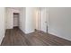 Cozy bedroom with fresh neutral paint, modern flooring, and ample closet space for practical storage solutions at 726 Alfred Nw Rd, Atlanta, GA 30331