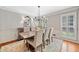 Elegant dining room with hardwood floors, a statement chandelier, and ample seating at 2502 Tritt Springs Ne Trce, Marietta, GA 30062