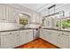Elegant kitchen featuring white cabinetry, stainless steel appliances, and a modern backsplash at 2502 Tritt Springs Ne Trce, Marietta, GA 30062