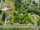 Aerial view of the property and nearby homes, surrounded by mature trees and landscaping at 1179 Chatham Rd, Buford, GA 30518
