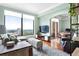 Inviting living room with modern furniture, large windows, and a view of the city skyline at 3445 Stratford Rd # 3102, Atlanta, GA 30326