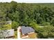 Aerial view of a home surrounded by mature trees and a lush landscape at 1364 Willis Mill Sw Rd, Atlanta, GA 30311