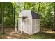 Exterior view of the backyard storage shed at 6435 Ivey Creek Cir, Cumming, GA 30040