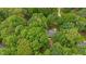 Aerial view of a private home nestled among lush green trees in a serene, wooded setting at 3713 Brigantine Ct, Acworth, GA 30102