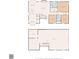 Detailed floor plan showcasing layout of the home, including the kitchen, living room, bedrooms, and garage at 3713 Brigantine Ct, Acworth, GA 30102