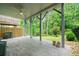 Cozy covered patio overlooking a fenced backyard at 233 Retreat Ln, Canton, GA 30114