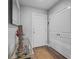 Bright entryway features storage closet, modern decor and hardwood floors at 270 17Th Nw St # 2804, Atlanta, GA 30363