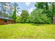 Spacious backyard with a well-maintained lawn and a brick house, perfect for outdoor enjoyment and entertaining at 3219 W Manor Ln, Atlanta, GA 30311