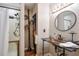 Charming bathroom featuring a unique copper sink, vintage fixtures, and a walk-in shower at 3493 Wood Acres Blvd, Duluth, GA 30096