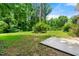Lush backyard with shade and mature trees at 6033 Morrow Cv, Morrow, GA 30260