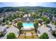 Aerial view of community pool and clubhouse, perfect for relaxation and recreation at 550 Constellation Overlook Sw, Atlanta, GA 30331