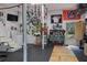 Finished basement gym equipped with fitness equipment, storage, and natural light at 3357 Pretty Branch Se Dr, Smyrna, GA 30080