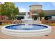 Beautiful community fountain surrounded by well-maintained landscaping and benches at 3357 Pretty Branch Se Dr, Smyrna, GA 30080