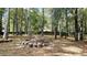 Backyard featuring mature trees, and a full perimeter privacy fence at 115 Bond Dr, Ellenwood, GA 30294