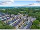 Scenic aerial view of townhomes nestled among lush trees in a quiet community at 5357 Beaver Br, Norcross, GA 30071