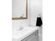 Bathroom vanity with mirror and gray cabinets at 5357 Beaver Br, Norcross, GA 30071