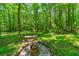 Private backyard with firepit, bench, and lush green surroundings at 1975 Mack Rd, Douglasville, GA 30135