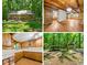 Property collage featuring a log cabin, interior, and exterior views at 1975 Mack Rd, Douglasville, GA 30135