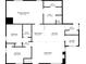 Detailed floor plan showcasing the layout of the bedrooms, bathrooms, kitchen, and living room at 240 W Lake Nw Dr, Atlanta, GA 30314