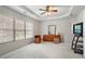 Bright main bedroom features a ceiling fan and large windows at 3616 Myrtlewood Nw Ct, Kennesaw, GA 30144