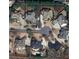 Aerial view of the neighborhood with houses and cul-de-sac at 2953 Kings Walk Ave, Marietta, GA 30062