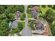 Aerial view of neighborhood with mature trees and landscaping at 5009 Kingsley Manor Ct, Marietta, GA 30066
